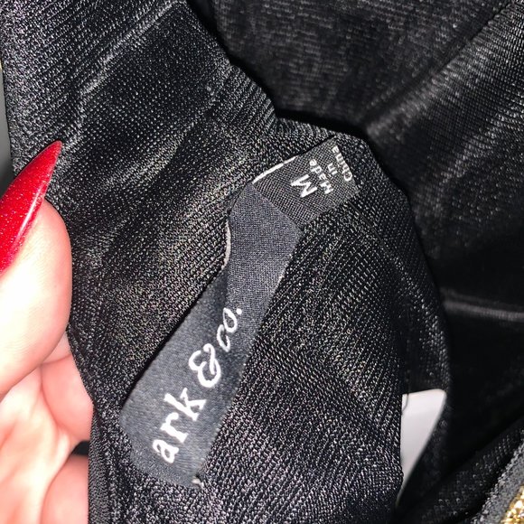 Ark & Co Black Long Dress With Rhinestone Straps - Picture 5 of 6